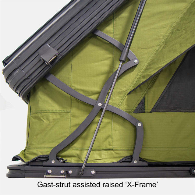 23Zero Armadillo AX2 Roof Top Tent – Aluminum RTT with X-Frame, LST Fabric & LED Light Bar – 4 Season, Sleeps 2 Adults