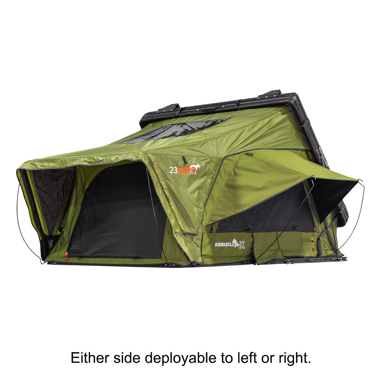 23Zero Armadillo AX2 Roof Top Tent – Aluminum RTT with X-Frame, LST Fabric & LED Light Bar – 4 Season, Sleeps 2 Adults