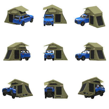 23ZERO Walkabout 62 Short Olive Annex Rooftop Tent for Pickup Trucks, SUVs & Crossovers - Additional Shelter for Roof Top Tent