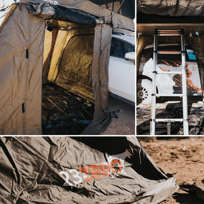 23ZERO Walkabout 62 Short Olive Annex Rooftop Tent for Pickup Trucks, SUVs & Crossovers - Additional Shelter for Roof Top Tent