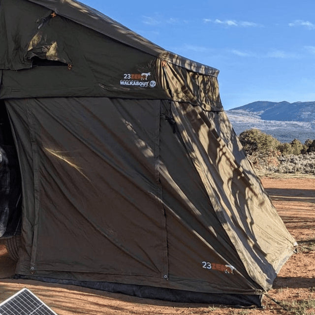23ZERO Walkabout 87 Short Olive Annex Rooftop Tent for Pickup Trucks, SUVs & Crossovers -Additional Shelter for Rooftop Tent