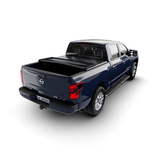 Worksport Vinyl Tri-Fold Tonneau Cover SC3 6'7" Fits 2016-23 Nissan Titan/Nissan Titan XD w/Utility Track Brackets Short Bed