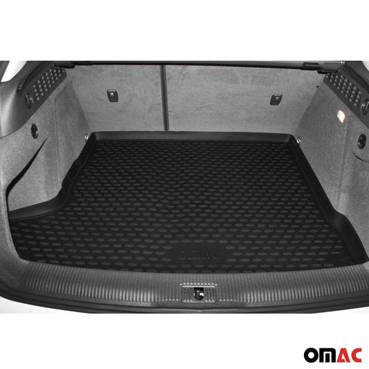 OMAC USA Cargo Liner Trunk Rubber Mat for Wagon – Fits with 2013-2016 Audi A6 C7 Allroad Quattro – All Weather, Black (1PC)