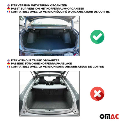 OMAC USA Premium Cargo Liner Trunk Rubber Mat for Car – Fits with 2004-2011 BMW 3 Series E90 – All Weather Heavy Duty, Black (1 Pc)