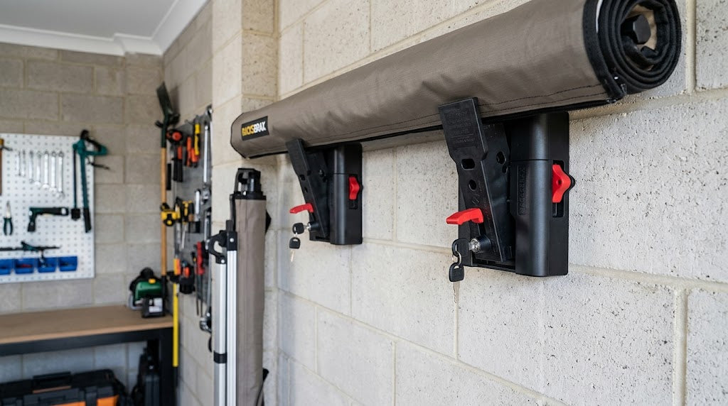 RacksBrax HD Wall Mount Lockable Universal Garage Storage Secure Quick Release HD Hitch Compatible