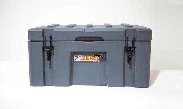 23ZERO 50L Overland Gear Storage Box Gray for Pickup Trucks, SUVs & Crossovers - Compact and Durable Storage for Tools and Supplies