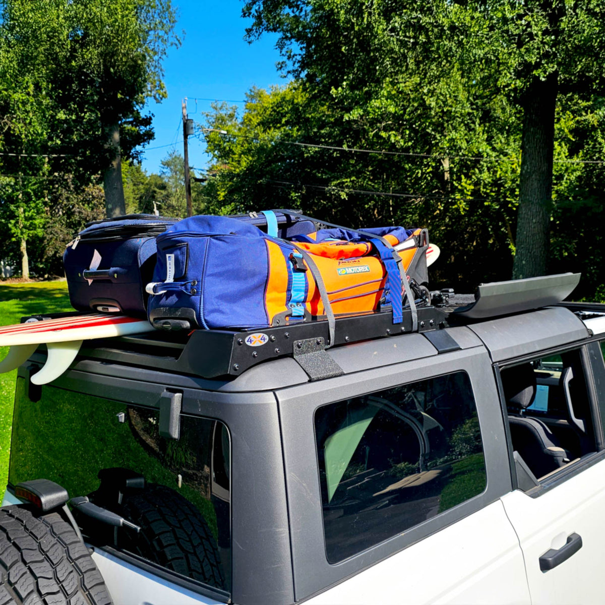 EZ4X4 2021 & Up Bronco 4DR EZ FlipTop & Middle Panel Roof Rack Holder System