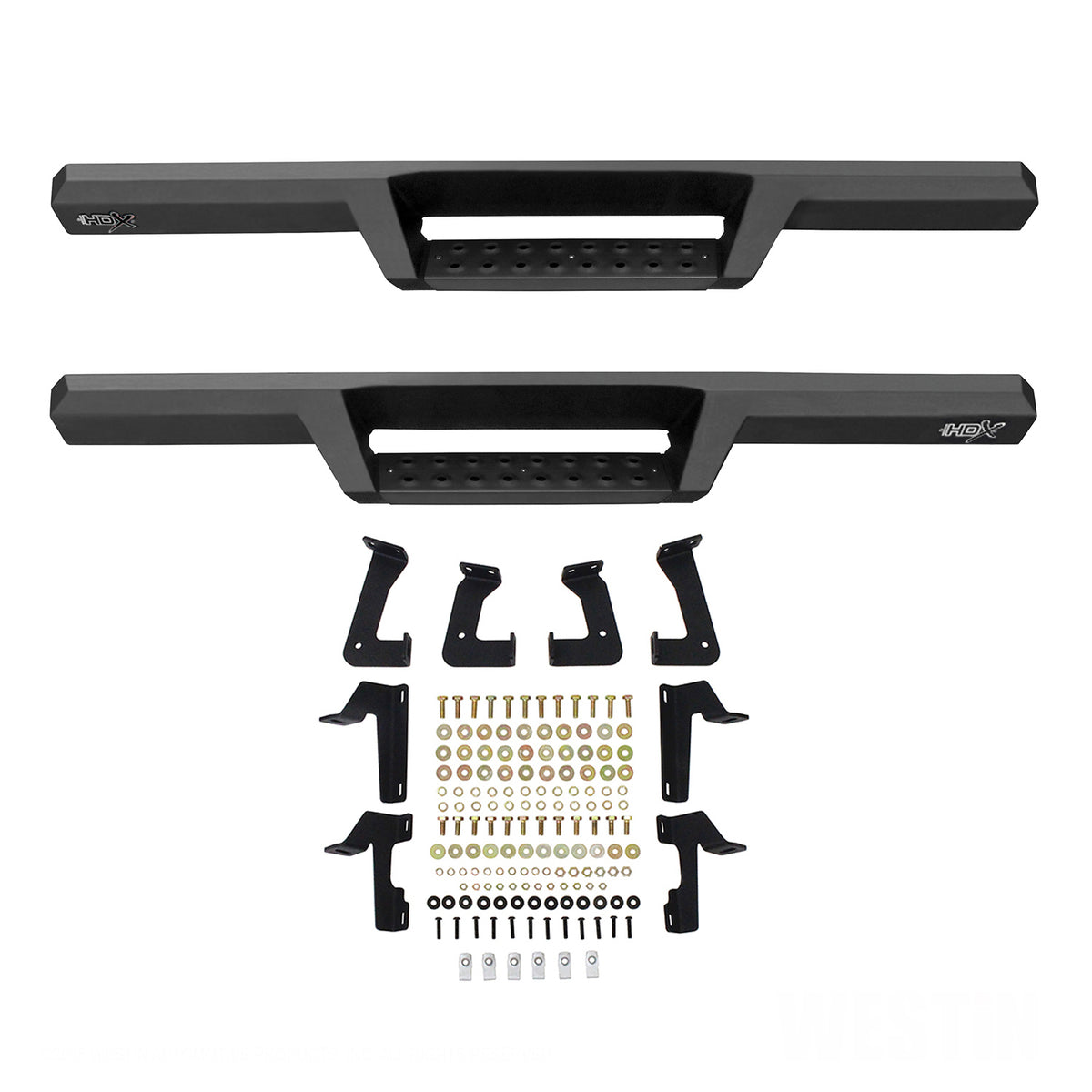 Westin HDX Drop Nerf Step Bars Textured Black – Fits 2018-26 Wrangler 2 Door