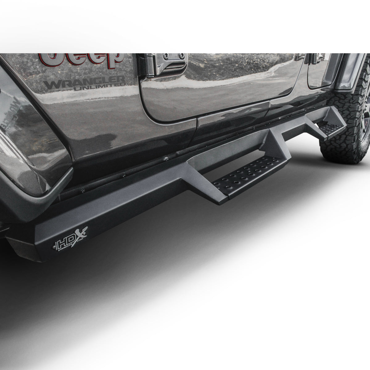Westin HDX Drop Nerf Step Bars Textured Black – Fits 2018-26 Wrangler 4 Door
