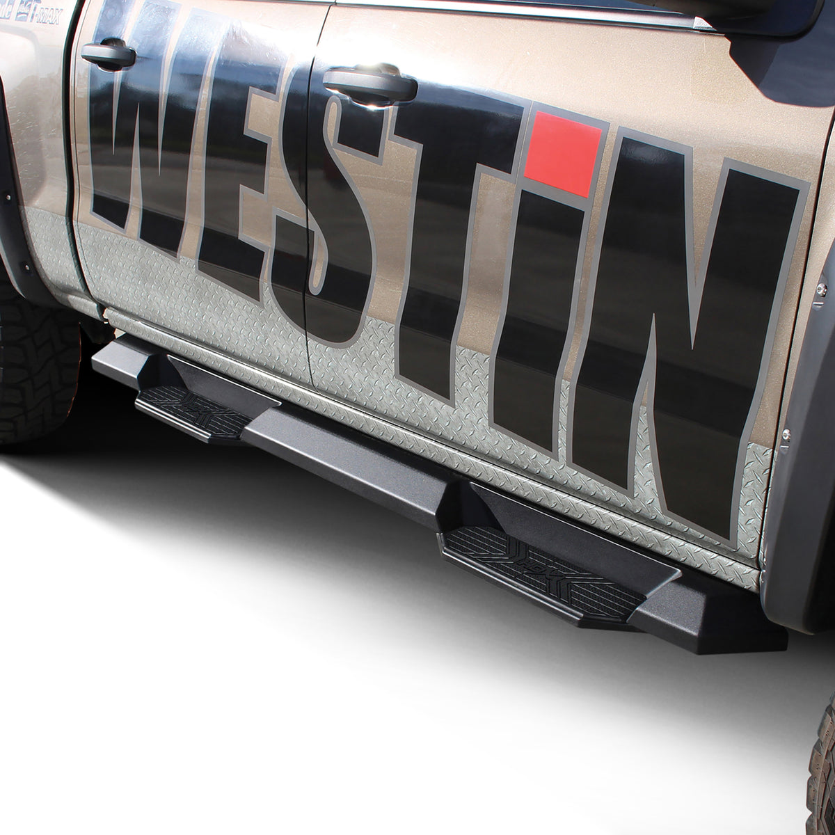 Westin HDX Xtreme Nerf Step Bars Textured Black – Fits 2007-19 Silverado/Sierra 2500 Crew Cab & More
