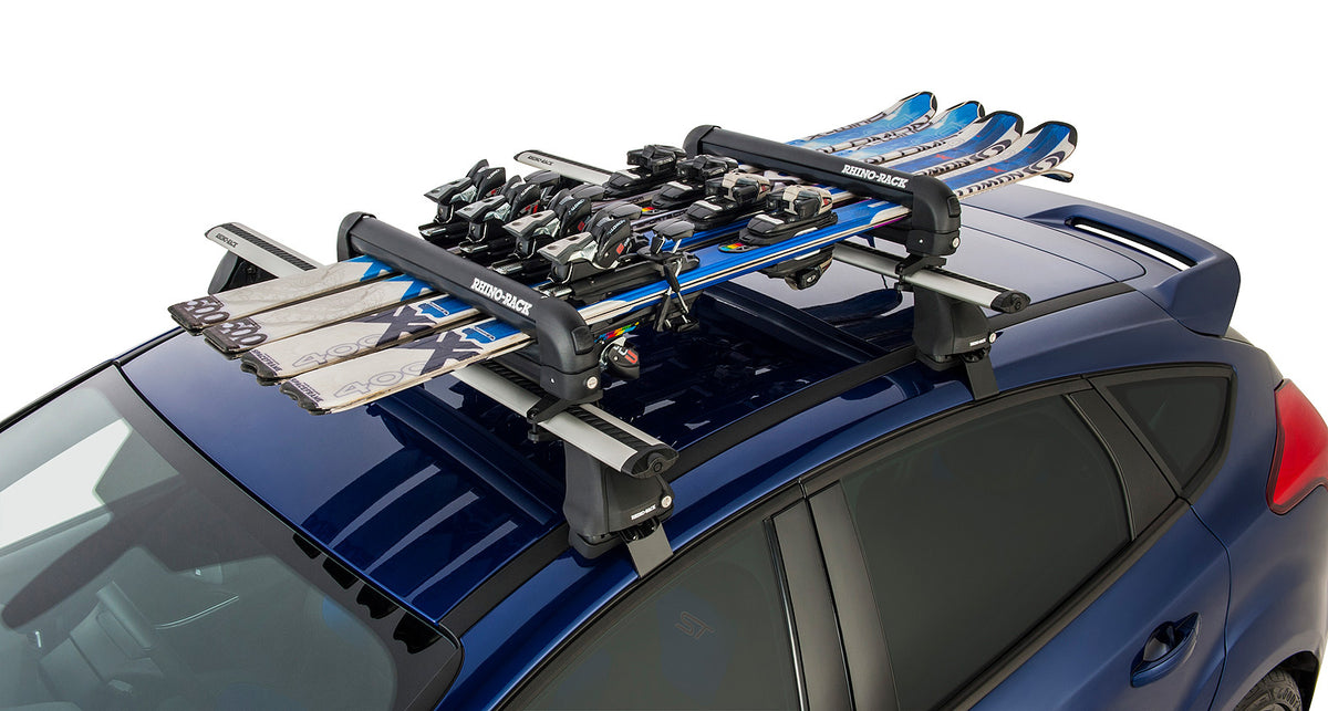 Rhino-Rack Ski and Snowboard Carrier – 4 Pairs of Skis or 2 Snowboards (574)