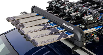 Rhino-Rack Ski and Snowboard Carrier – 6 Pairs of Skis or 4 Snowboards (576)