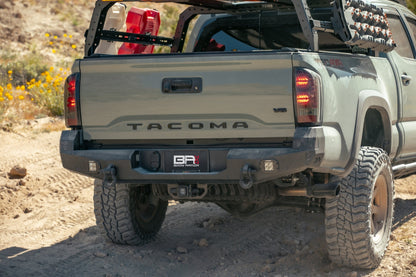 Body Armor Rear Bumper - High-Quality Steel, Black Powder-Coated Finish - Fits 2016-2023 Toyota Tacoma Pro Series II