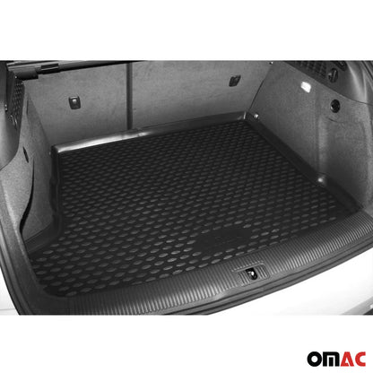 OMAC USA Cargo Liner Trunk Rubber Mat for Wagon – Fits with 2013-2016 Audi A6 C7 Allroad Quattro – All Weather, Black (1PC)