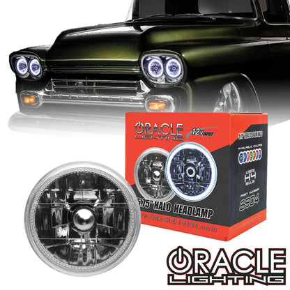 Oracle Headlight Assembly 5.75-Inch Round Red Halo Chrome Housing