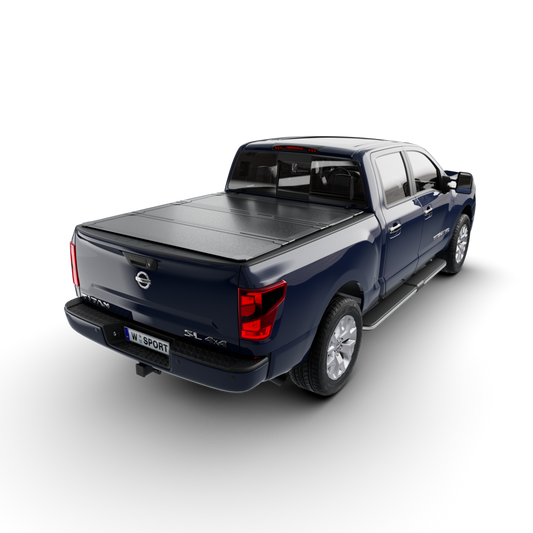 Worksport AL4 Hard Aluminum Full Bed Access Tonneau Cover for 2016–2023 Nissan Titan w/Utility Brackets – 5'6" Short Bed (Without Utility Track)