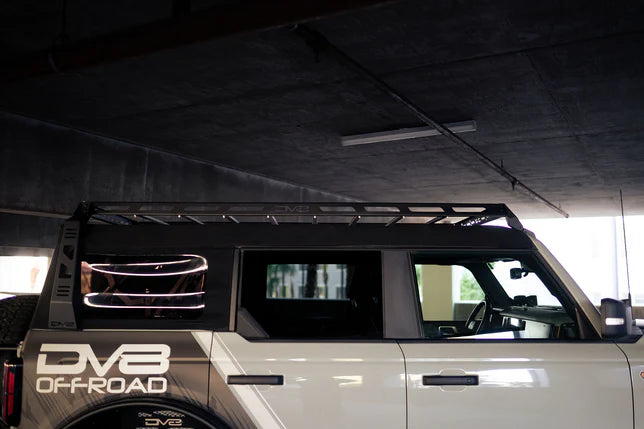 DV8 Offroad Roof Rack Base for 4-Door Soft Top Compatible with 2021-2024 Ford Bronco