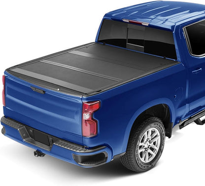 TrailFX Hard Tri-Fold Tonneau Cover for Pickup Trucks - Fits 2017-25 F-250/F-350 (Black Aluminum)