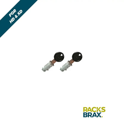 RacksBrax HD XD lock tumbler and keys set for HD and XD hitch systems replacement.