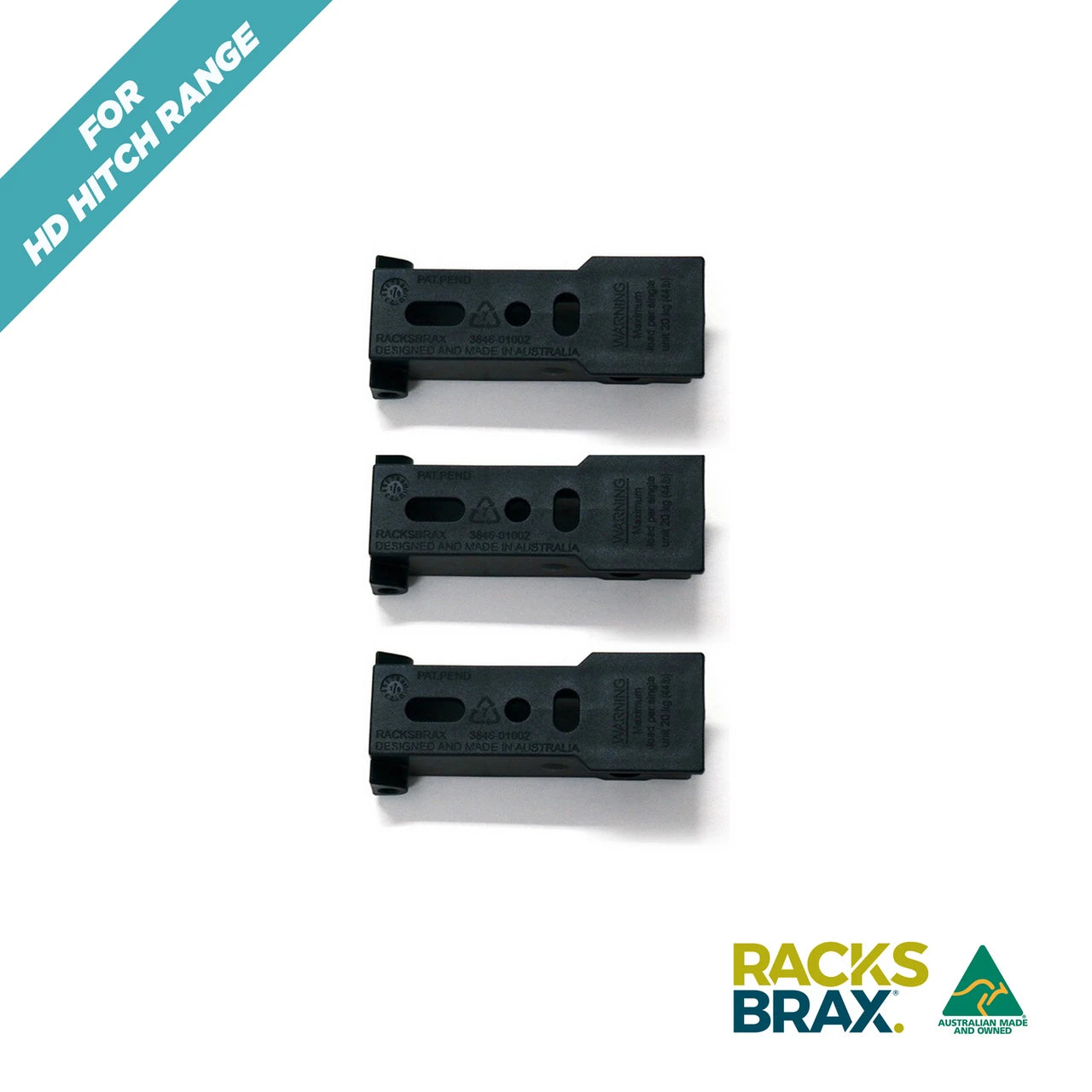 RacksBrax HD Holder Part Triple Universal HD Hitch Body Holder Clean Finish Support Component