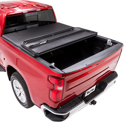 TrailFX Hard Trifold Tonneau Cover for Pickup Trucks - Fits 2007-2021 Toyota Tundra
