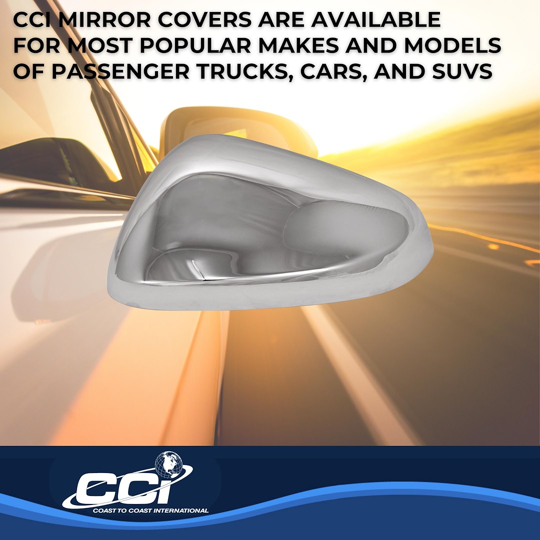 Coast to Coast Chevrolet Trailblazer 21-23 (Top Half w/o Turn Signal) Mirror Covers, Chrome (MC67549)