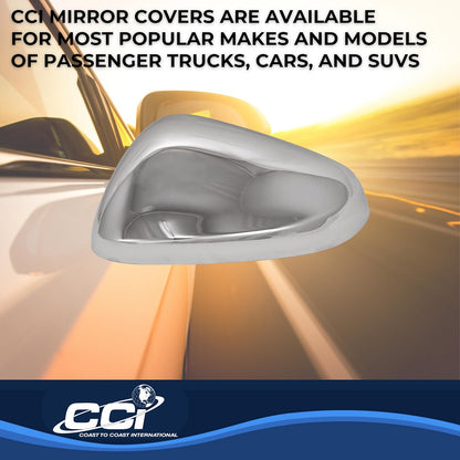 Coast to Coast Chevrolet Trailblazer 21-23 (Top Half w/o Turn Signal) Mirror Covers, Chrome (MC67549)