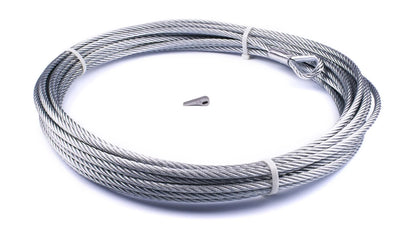WARN Replacement Steel Winch Rope - 3/8 in x 80 ft, Galvanized - for VR10 and VR 12