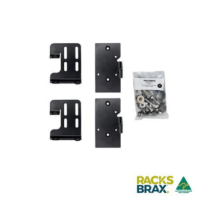 RacksBrax XD Side Twist Bracket Short Double Universal Vehicle Awning Mount Low Profile XD Hitch Compatible