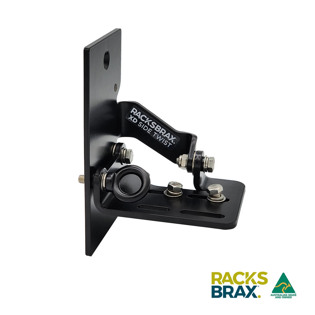 RacksBrax XD Side Twist Bracket Long Triple Universal Vehicle Awning Mount Low Profile XD Hitch Compatible