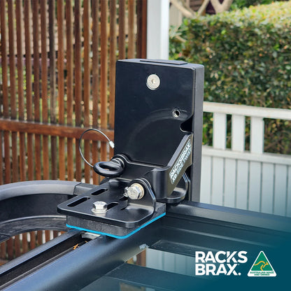 RacksBrax XD Side Twist Bracket Short Double Universal Vehicle Awning Mount Low Profile XD Hitch Compatible