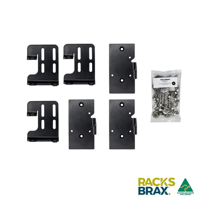 RacksBrax XD Side Twist Bracket Short Triple Universal Vehicle Awning Mount Low Profile XD Hitch Compatible