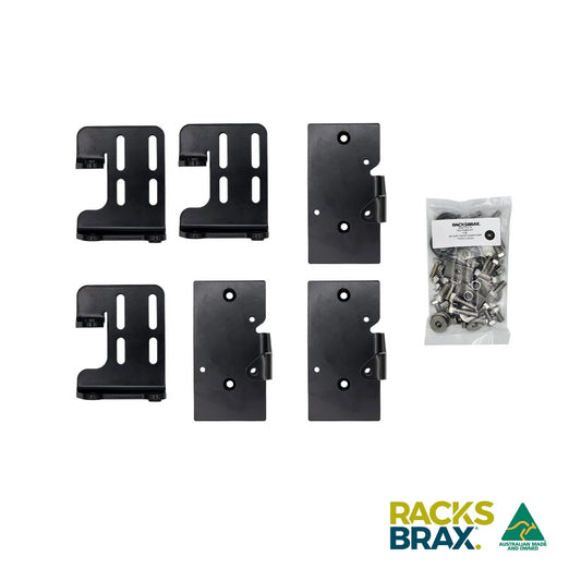 RacksBrax XD Side Twist Bracket Short Triple Universal Vehicle Awning Mount Low Profile XD Hitch Compatible