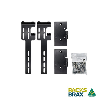 RacksBrax XD Side Twist Bracket Long Double Universal Vehicle Awning Mount Low Profile XD Hitch Compatible