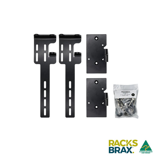 RacksBrax XD Side Twist Bracket Long Double Universal Vehicle Awning Mount Low Profile XD Hitch Compatible