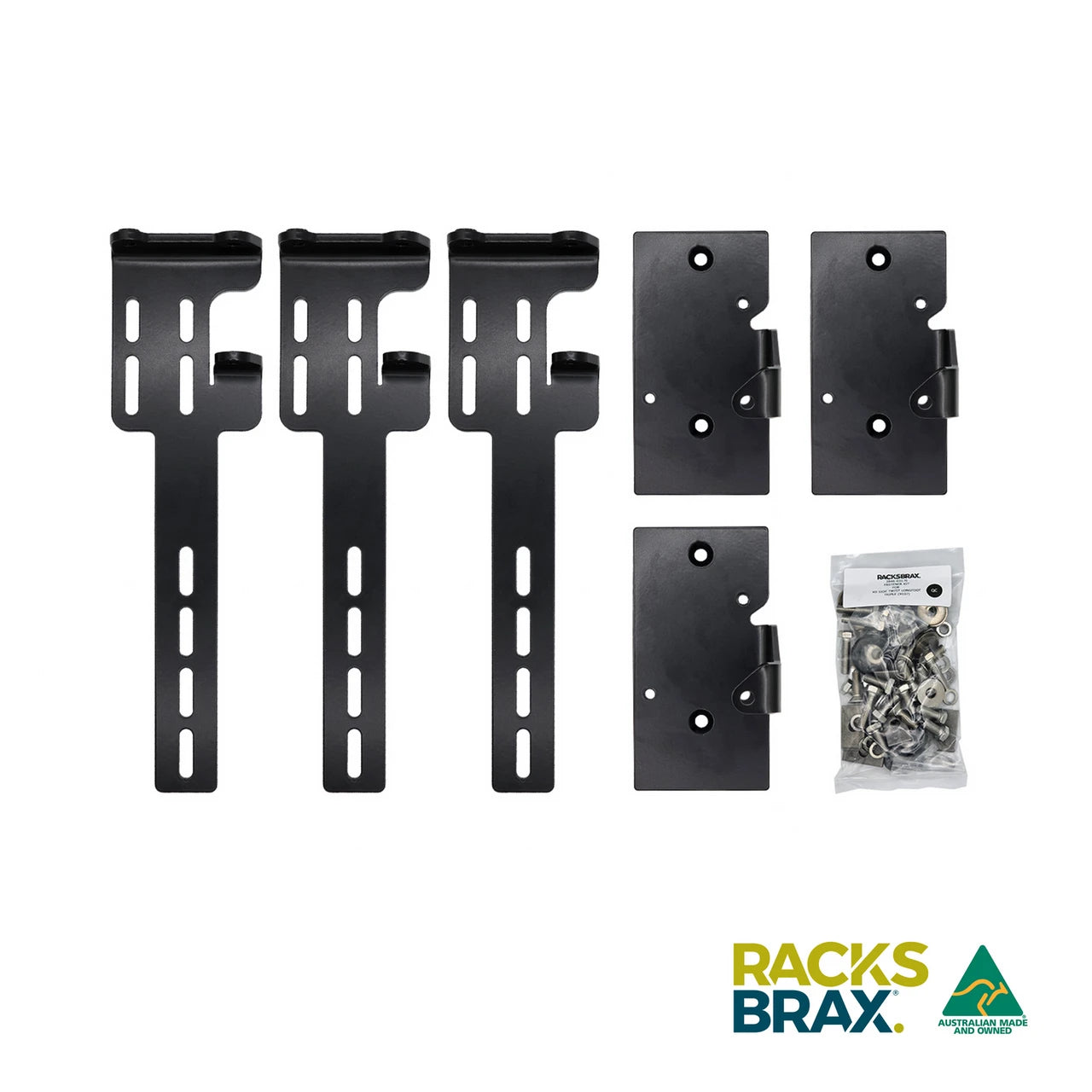RacksBrax XD Side Twist Bracket Long Triple Universal Vehicle Awning Mount Low Profile XD Hitch Compatible
