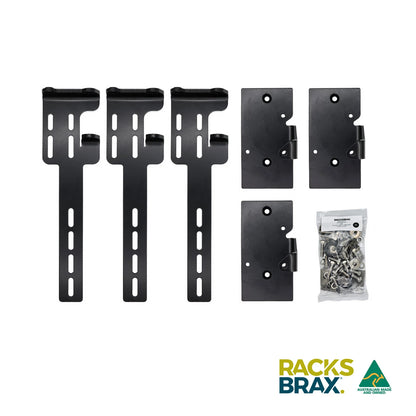 RacksBrax XD Side Twist Bracket Long Triple Universal Vehicle Awning Mount Low Profile XD Hitch Compatible