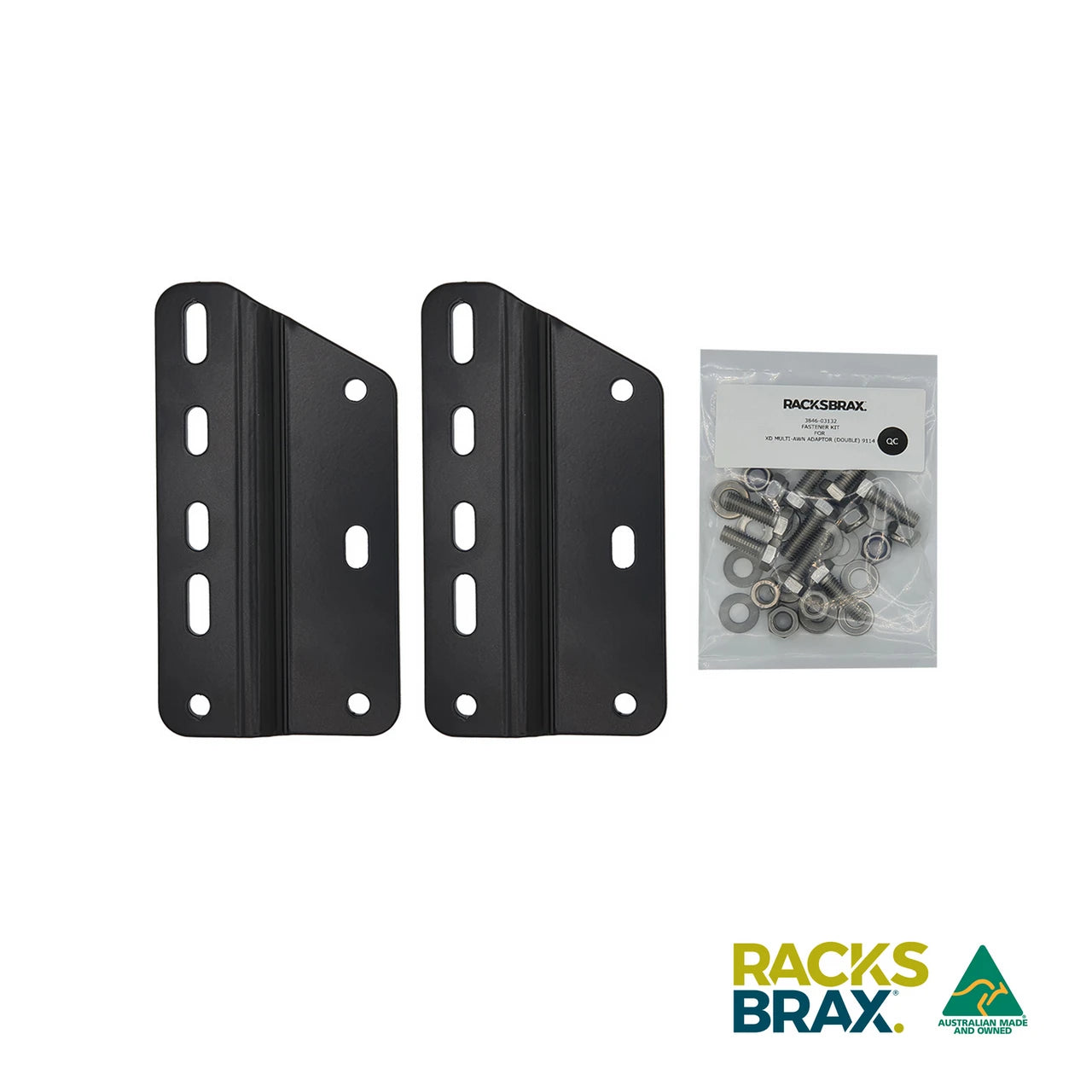 RacksBrax XD Multi-Awn Adaptor Double Universal Vehicle Awning Mount Adapter XD Hitch Compatible