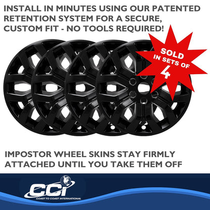 Coast to Coast IMPostor Wheel Skins 18", Gloss Black, Set of 4 – Fits 2021-23 Ford F-150 King Ranch (IMP491BLK)