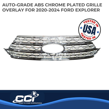 Coast to Coast Ford Explorer 20-24 Base/XLT Grille Overlay, Chrome (IWCGI505)