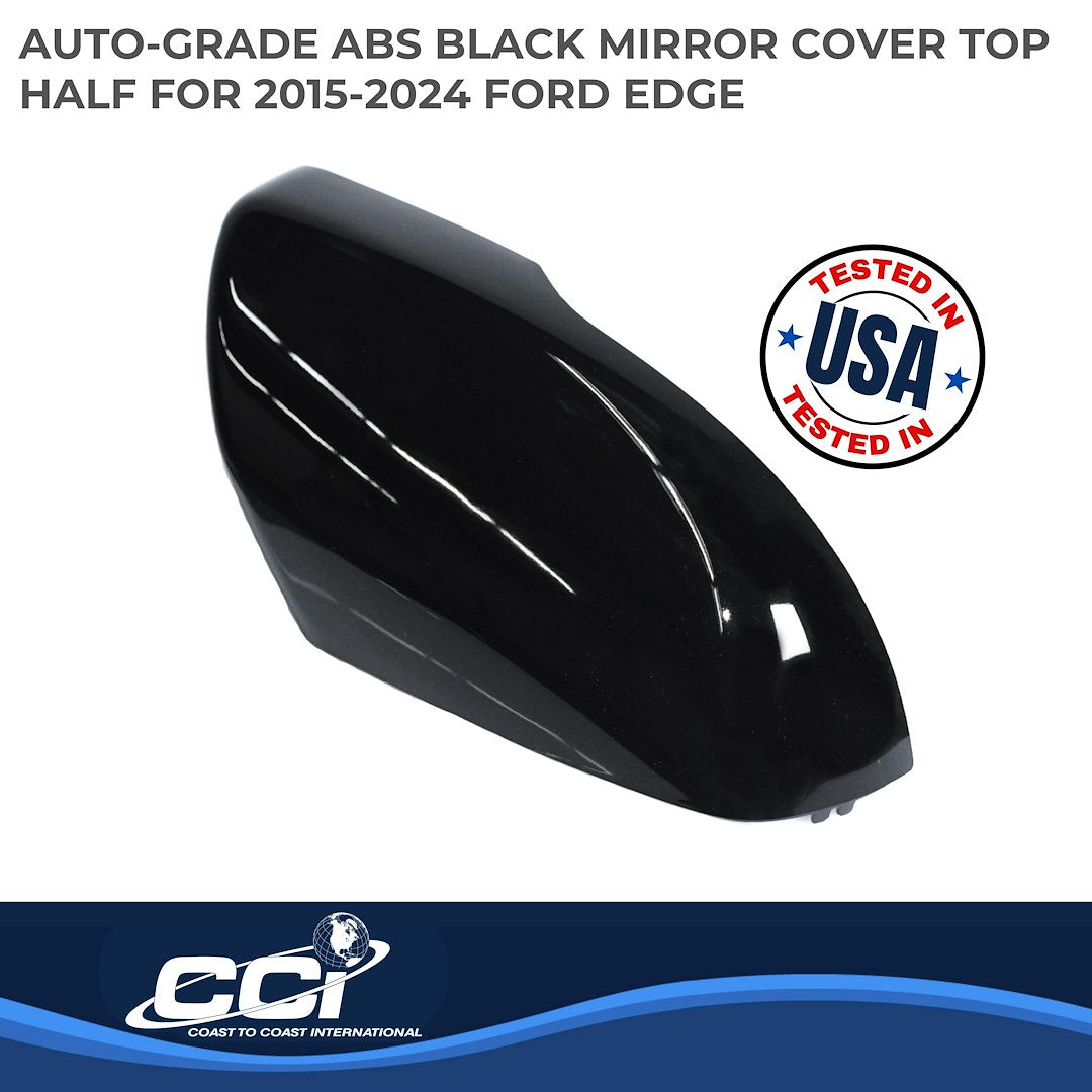 Coast to Coast Ford Edge 15-24 (Top Half) Mirror Covers, Gloss Black (MC67515RBK)