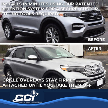 Coast to Coast Ford Explorer 20-24 Base/XLT Grille Overlay, Chrome (IWCGI505)