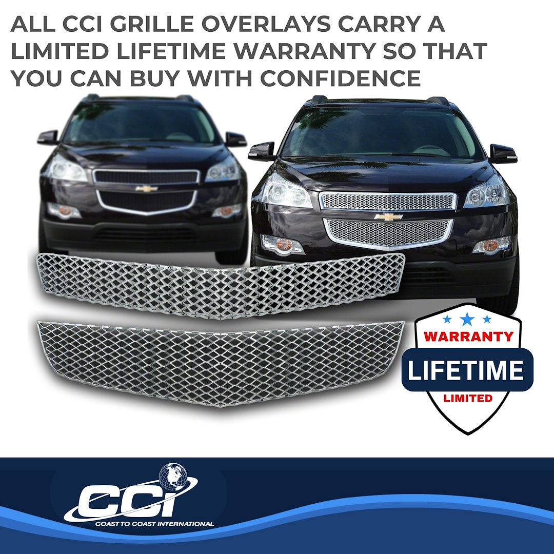 Coast to Coast Chevrolet Traverse 09-12 Grille Overlay, Chrome (IWCGI75)