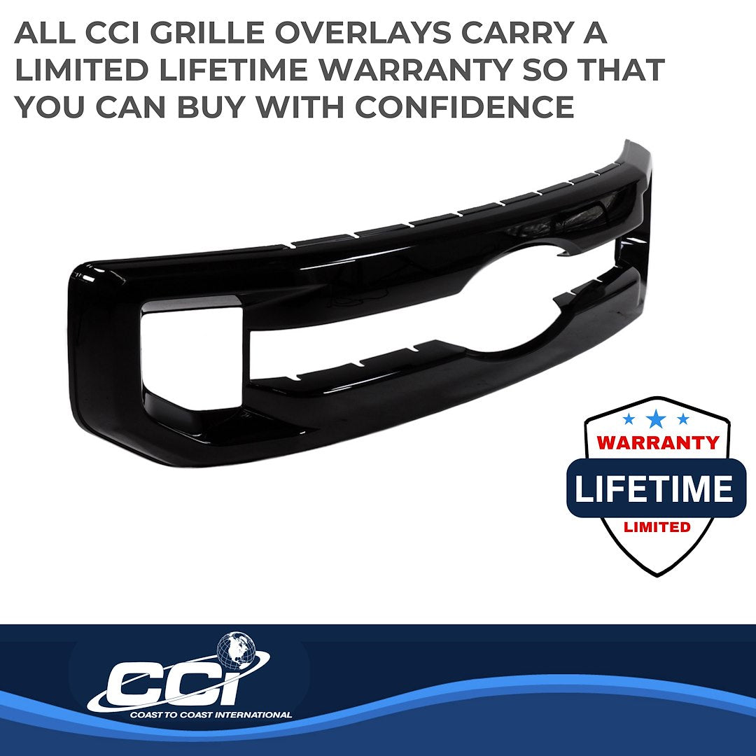 Coast to Coast Ford Superduty 20-22 XL/XLT Grille Overlay, Gloss Black (GI174BLK)