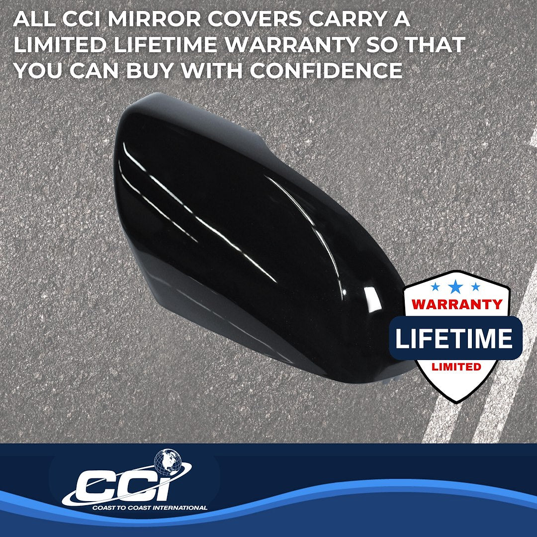 Coast to Coast Ford Edge 15-24 (Top Half) Mirror Covers, Gloss Black (MC67515RBK)