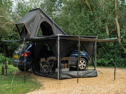 TentBox Regular Awning Room for Cars - Fits Regular Cars (Up to 67in) - Compact Waterproof Camping Shelter