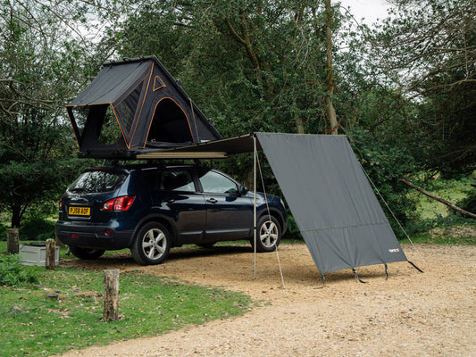 TentBox Regular Side Awning Wall for Cars - Fits Regular Cars (Up to 67in) - Waterproof Windbreak for Camping & Overlanding