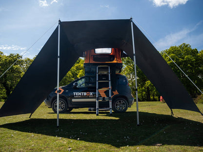 TentBox Lite XL Tunnel Awning for Lite XL Roof Tents - Fits Most Cars