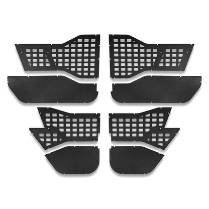 EZ4X4 2007–2018 Jeep JKU Wrangler 4DR Alpha Tube Door Replacement Panels (Upper MOLLE & Solid Lower)