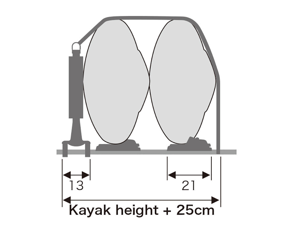 InnoRacks Two Kayak Carrier for Cars - Holds 2 Kayaks, Foldable Design - Includes Pads & Straps